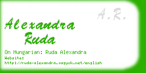 alexandra ruda business card